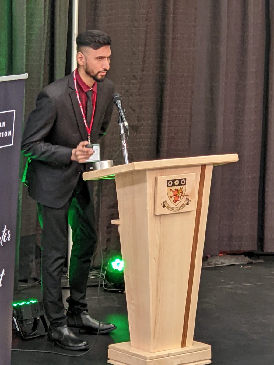 stclairrobotics's tweet photo. It's Ford Innovation Showcase day at @StClairCollege  @StClairResearch .

Vital presenting his project on picking mushrooms with an Omron robot. https://t.co/NxYlOJUFnJ