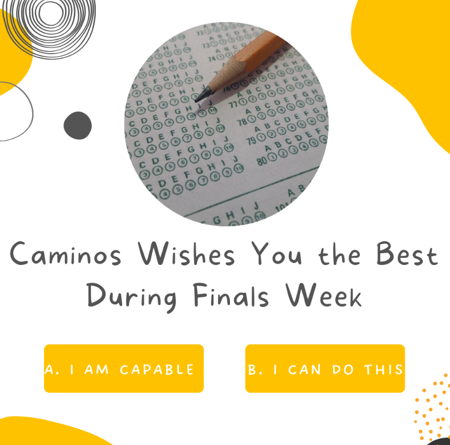While some of you have already begun submitting final papers and taking final exams, most of you begin next week. Don't forget that you are capable, you are intelligent, and you got this! Take this weekend to prepare and don't forget to sleep! Best of luck to all of you! #caminos