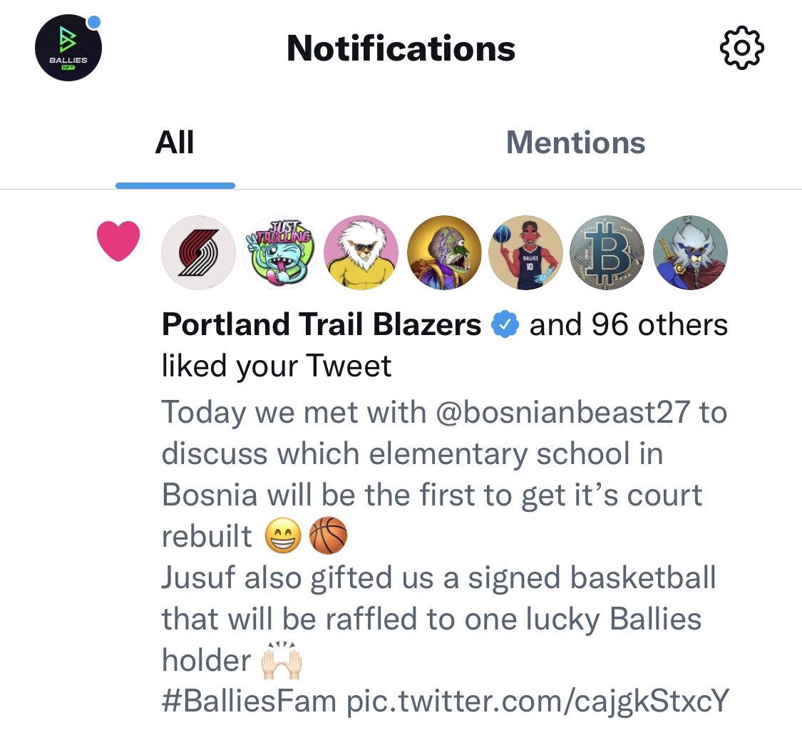 <a href="/trailblazers/">Portland Trail Blazers</a> we see you like how we run things. Wanna join #BalliesFam and help us? 🔥