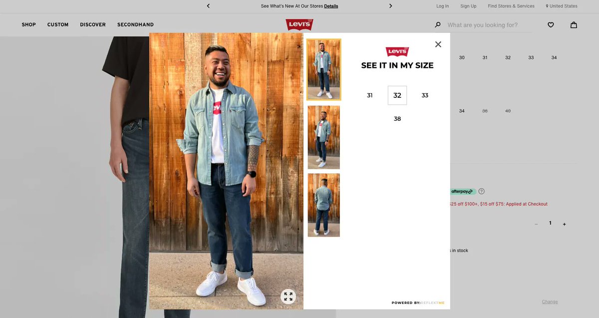 Levi's adds more sizing features to its website in #DTC sales push buff.ly/3wqXKr1