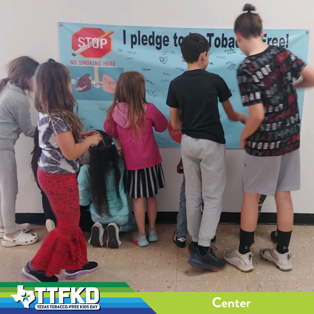 TxSayWhat's tweet photo. We are amazed at the wonderful Texas Tobacco-Free Kids Day projects youth groups across the state completed in April! Report any projects you complete for a chance to be featured on our social media. #majorKEY #KEYtosuccess #TTFKD (1/2) https://t.co/0gdExjNeXR