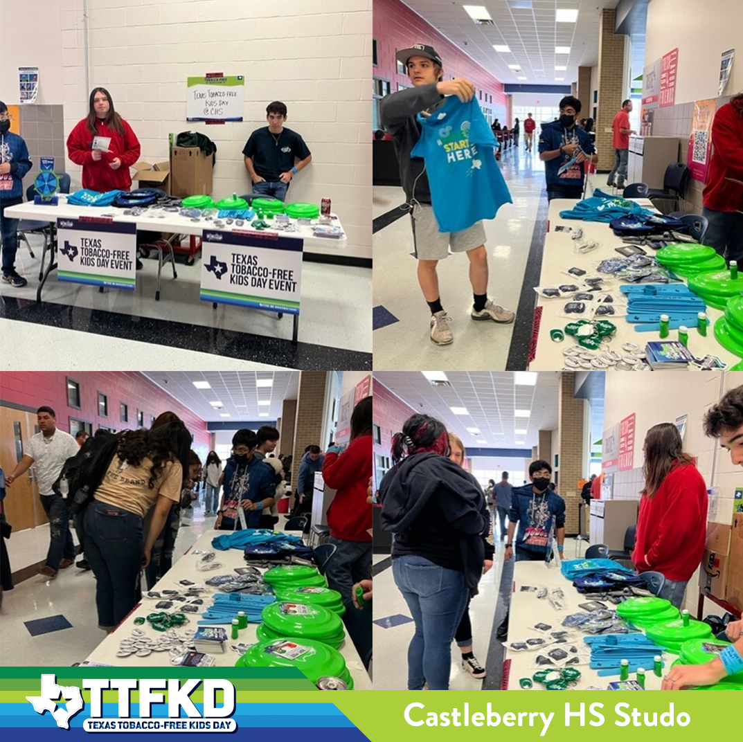 TxSayWhat's tweet photo. A few more pictures from Texas Tobacco-Free Kids Day Projects held across the state! @WarrenStuco @BrazosportISD @chslions_stuco #majorKEY #KEYtosuccess #TTFKD (2/2) https://t.co/SRII7vD5LC