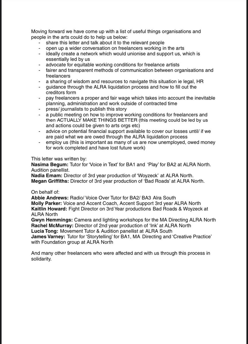 RachelMcMurray1's tweet image. Please share far and wide. Us freelancers have something to say about the #alra situation! Thank you to the fab artists who pulled this together ❤️