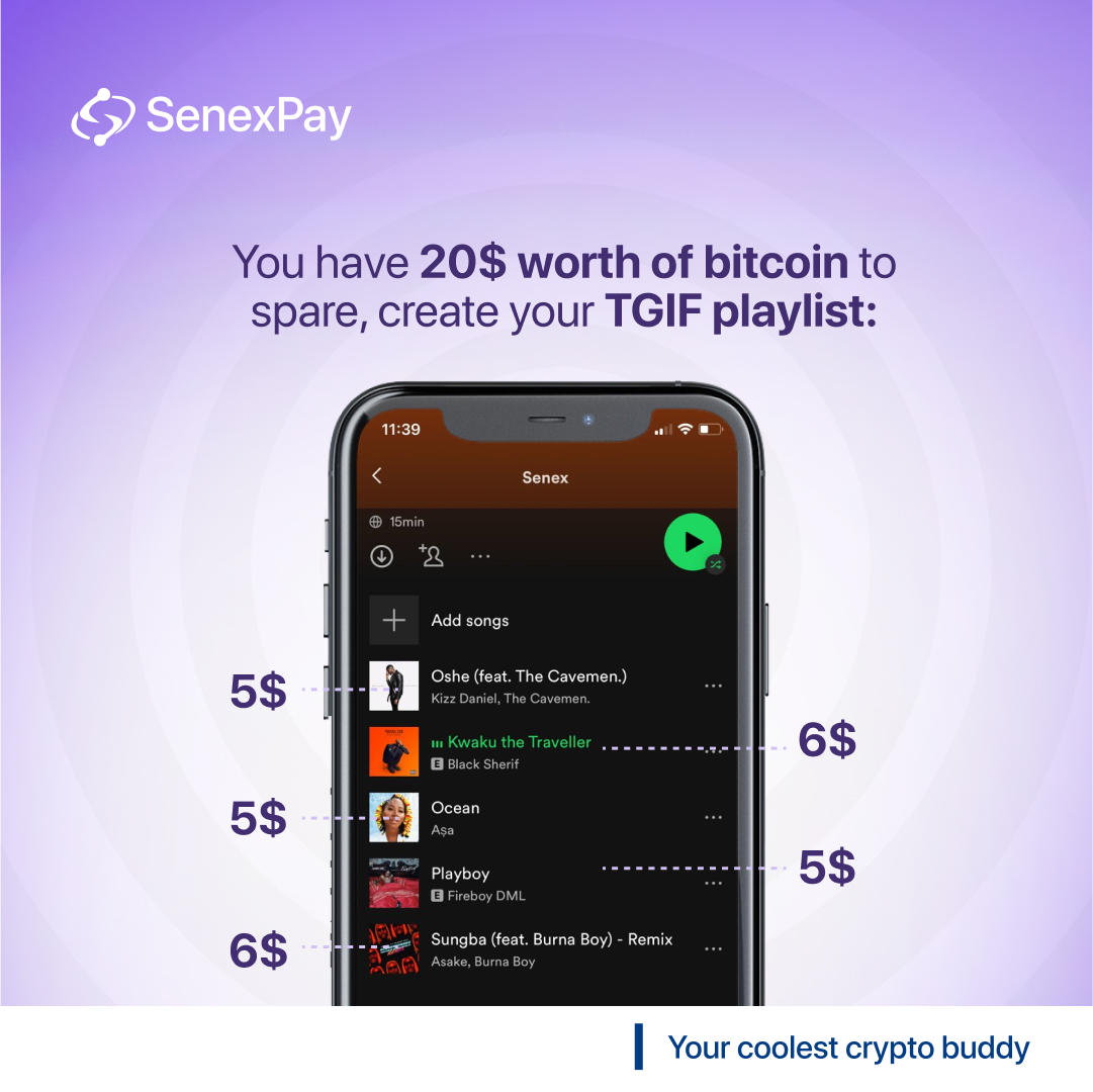 senexpay's tweet photo. How are you spending your $20? Let's see how lit your TGIF is going to be.
Drop your favs belowπ
#SenexPay #TGIFPlaylist #Musiclovers https://t.co/qbCJKIo1Nf