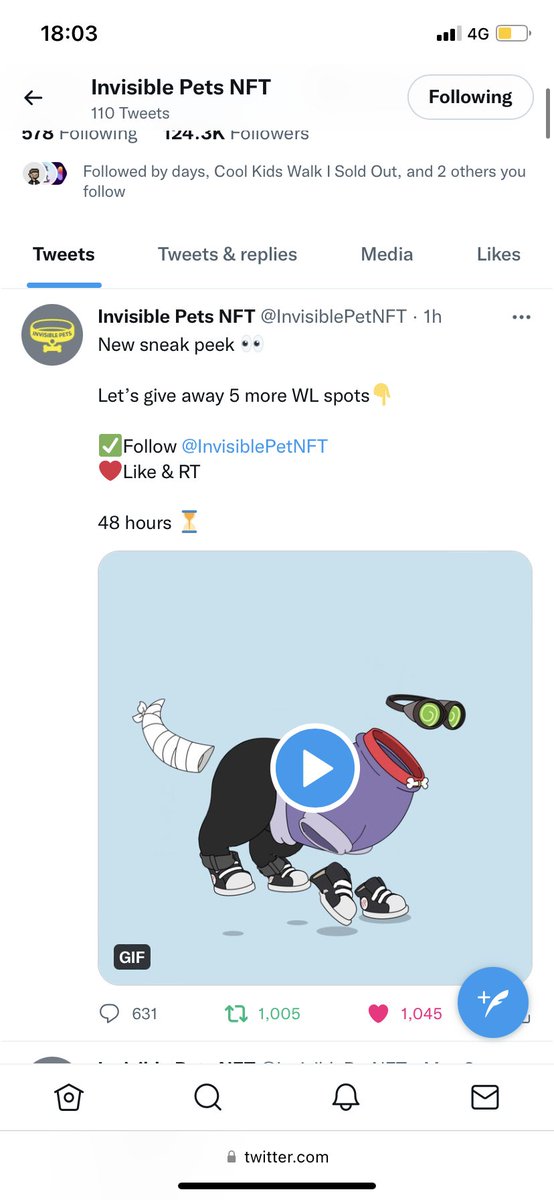 MarcelW0809's tweet photo. @InvisiblePetNFT Liked, following &amp; Retweeted 🤞 https://t.co/fUzL3EJjD4
