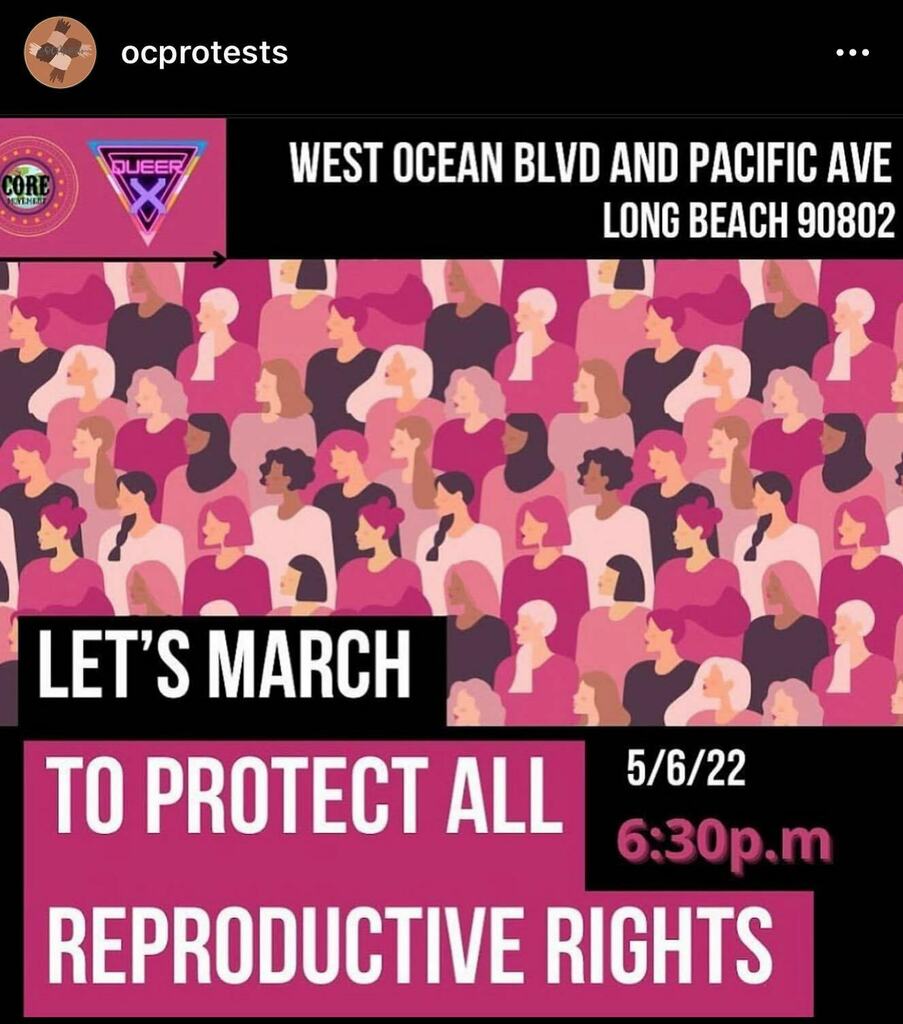 Peacefulli_inc's tweet photo. TONIGHT! 6:30pm in Long Beach at W. Ocean Blvd. and Pacific Ave, Long Beach, 90802 March to protect all reproductive rights!! Share as much as you can! Find more information at @ocprotests @queerxact #roevwade #roevwadeprotests #longbeach #protest #rally… https://t.co/65r3N5jHPn https://t.co/mYWkkebVwa