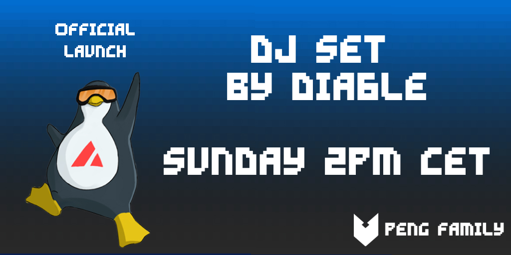 AvaxPenguinFam's tweet photo. Alright Pengs, it is now time to give you some details concerning the launch : 
Where : https://t.co/jhXmEur1qw 
When : Sunday 8th may, 2 pm CET Launch event, live DJ Set by @Dia6le 
How : Just connect your wallet and enjoy the metaverse with your pengs

Can't wait to see you all https://t.co/4amO9oUcQu