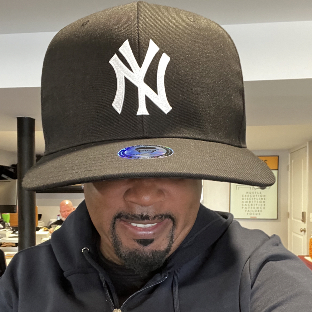 split yankees-mets hat