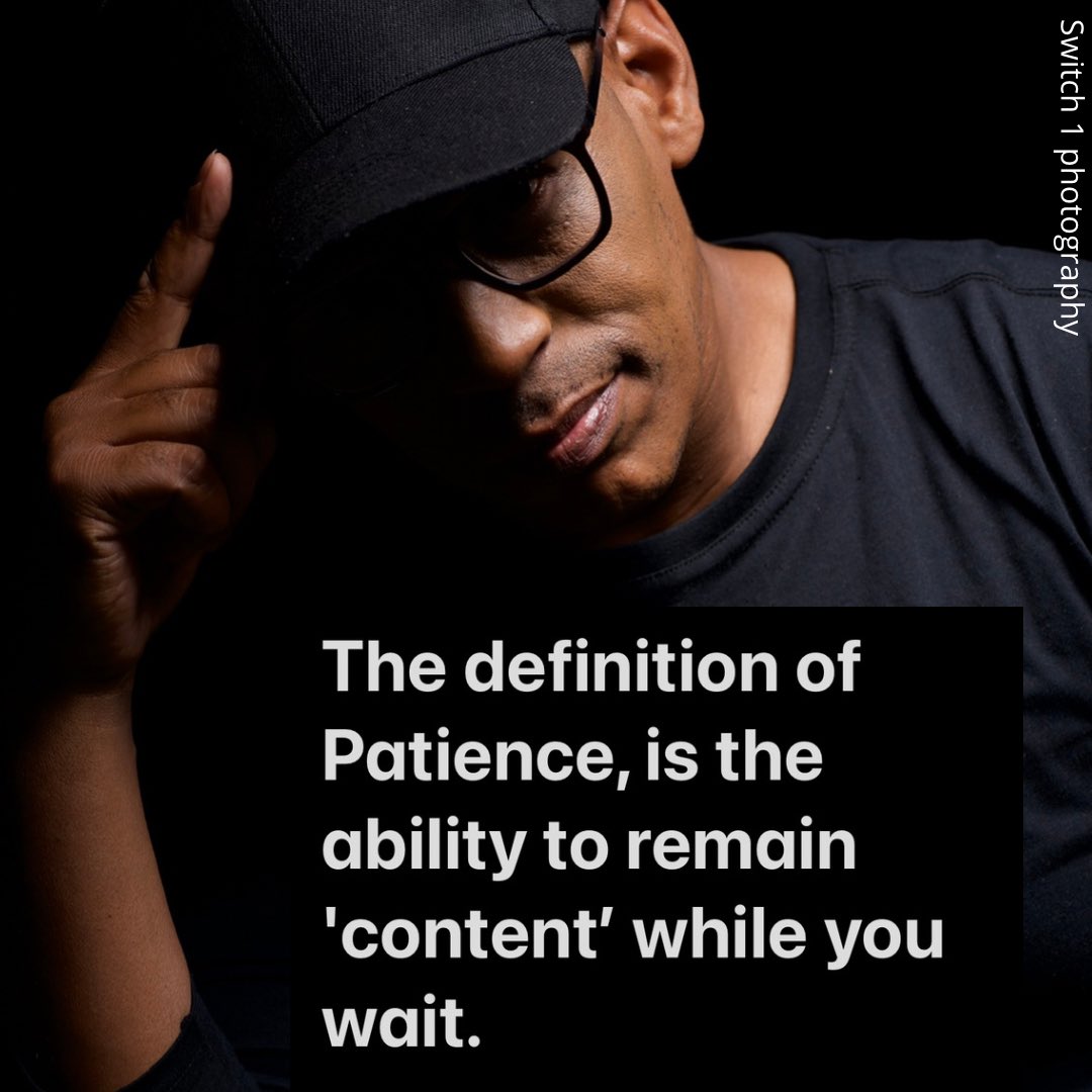 PstPDuncan's tweet photo. The Definition of Patience, is the ability to be 'content’ while you wait…

Wait and trust in the Lord. Your change is coming.. You are the change. You are Being transformed! .. our own transformation is followed by everything around us changing.. https://t.co/OkhDQmOReM