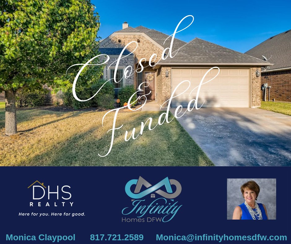 MonicaDfw's tweet photo. Great way to kick off the weekend! Thank you Shawn &amp; Danetta for the privilege of helping you purchase this beautiful home! #Infinityhomesdfw #DHSRealty #WelcomeHome https://t.co/DepmhqlmIi
