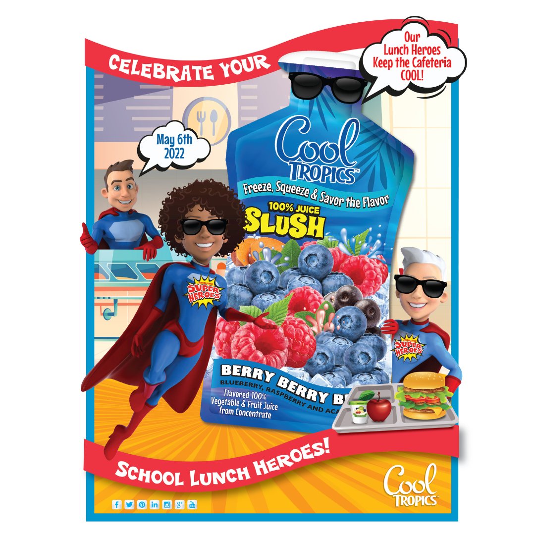 CoolTropics's tweet photo. Today we celebrate our school lunch heroes!! Thank you for your hard work, dedication and feeding our students every school day.
Happy School Lunch Hero Day!! #SLHD22 https://t.co/v3pvCWFHDN