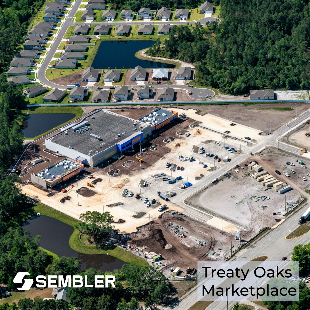 Construction at Treaty Oaks Marketplace in St. Augustine, FL is on track!