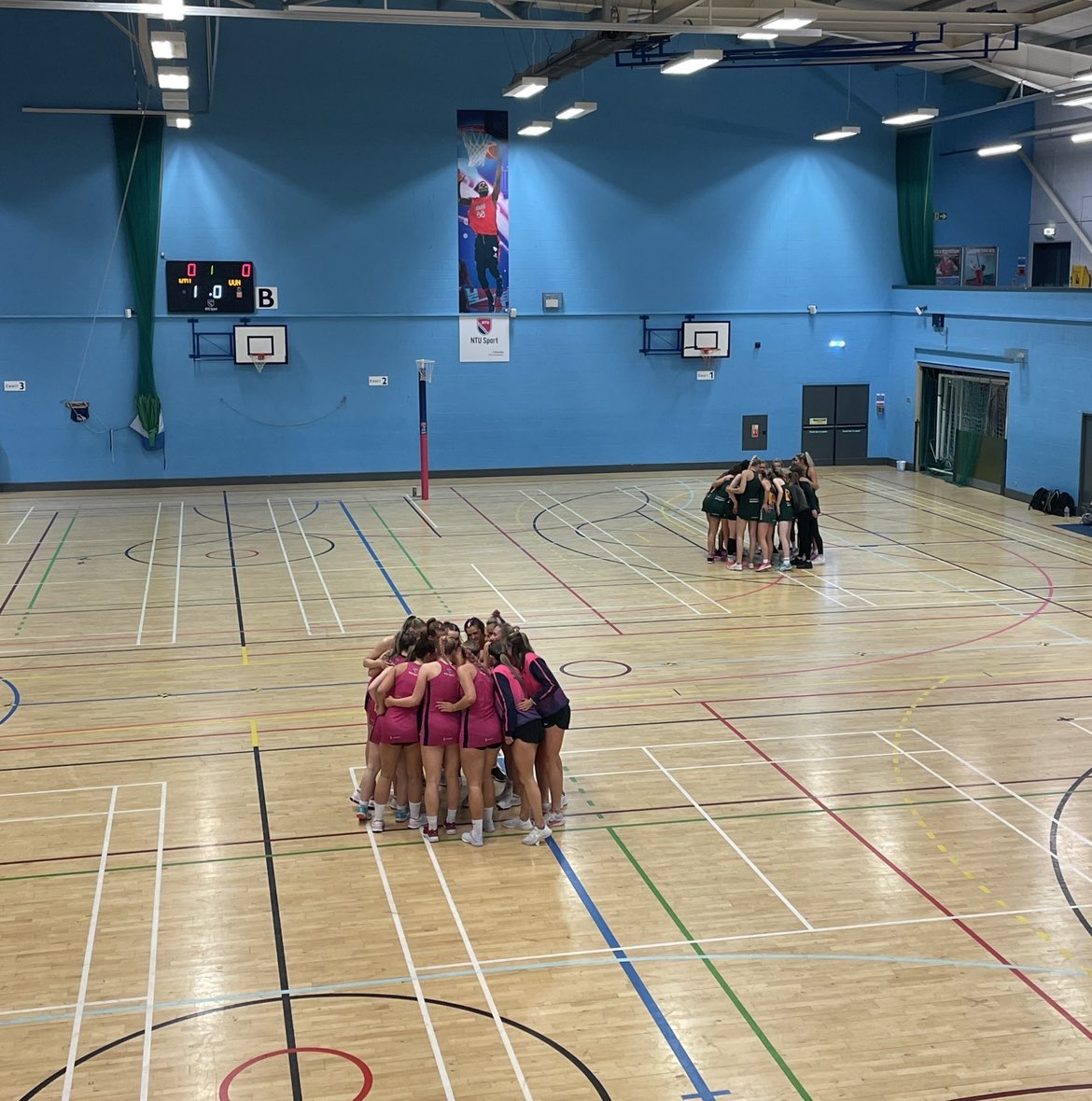 NottmTrentUni's tweet photo. Tonight we are over at our Clifton Campus for the Netball fixture, as part of #NottsVarsity22 ๐คฉ
Good luck @ntunetball, we canโt wait to cheer you on!
#ProudToBePink https://t.co/QYb8DWG4eD