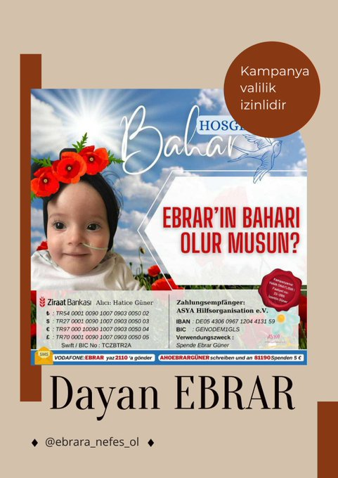 Ebrar yanındayız o ellerini tutacağız  Dayan EBRAR
