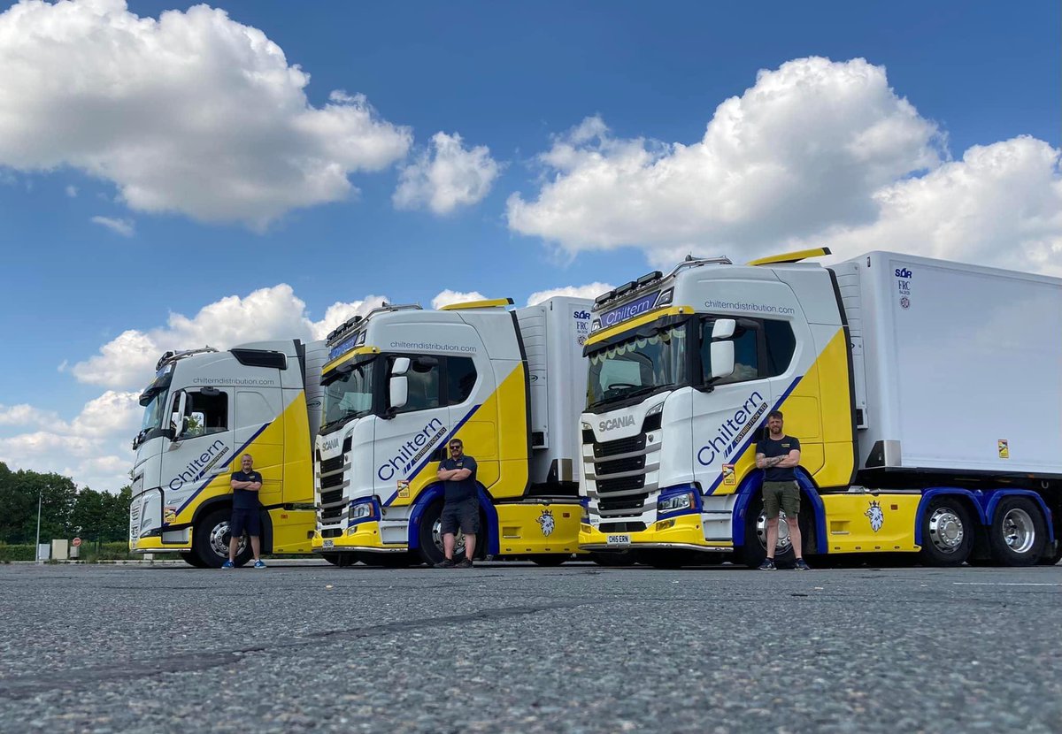 ChilternDist's tweet image. The 3 Amigos. Have a safe trip #soriberica #scaniatrucks #volvotrucks #chilterndistribution