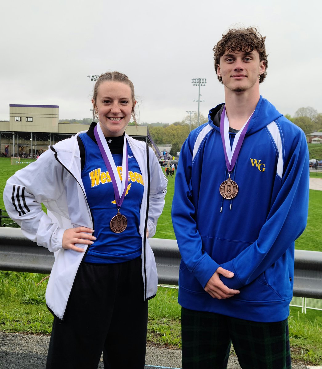 Congratulations to the West Greene Track athletes who placed at the Baldwin Invitational today.
Colin Brady: 3rd in the 100m.
Brooke Barner: 6th in the 400m.
<a href="/WGAthleticsPA/">West Greene Athletics</a> <a href="/wgpioneers/">West Greene Pioneers</a>