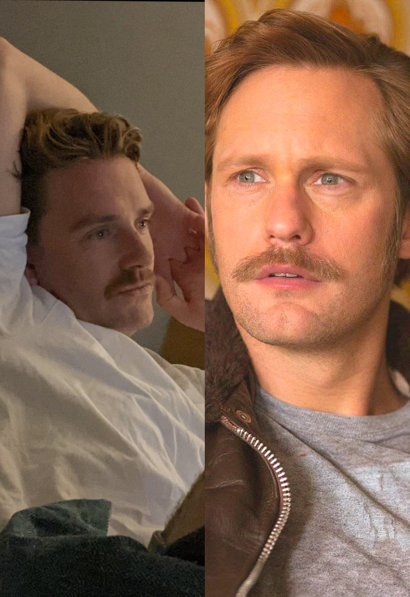 JackinPlastic's tweet photo. I ask for a moustache for Skarsgård and now I have one 🥳 https://t.co/GEws7pgdvZ