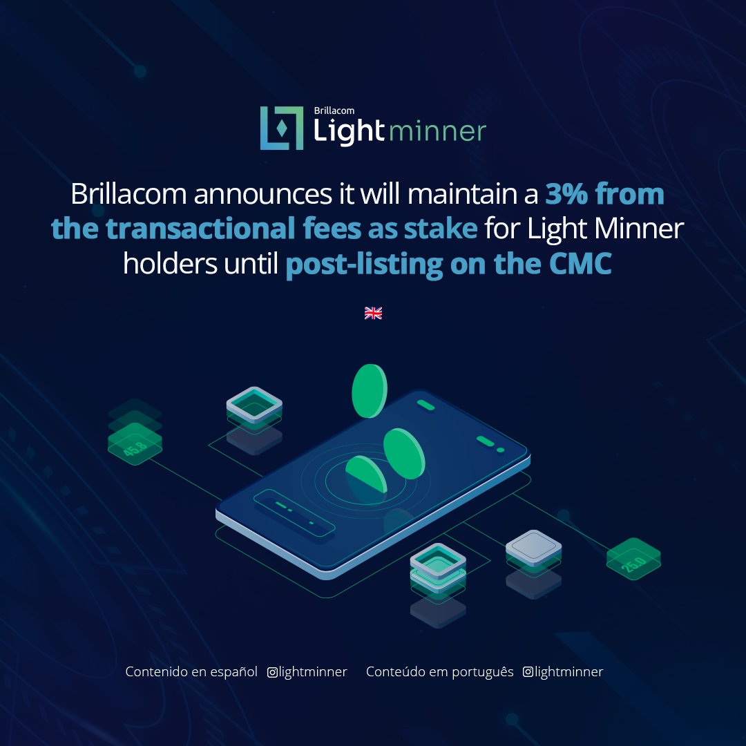 lightminner's tweet photo. At the official launch of Light Minner on March 31, 2022, BRILLACOM S.A. announced that it would keep the 3% stake in the first month and now reveals that, instead of returning to the standard 1% stake, it will save the 3% until the listing on the CMC.

https://t.co/AdOTZSp6jE https://t.co/Ba6V3bwjpl