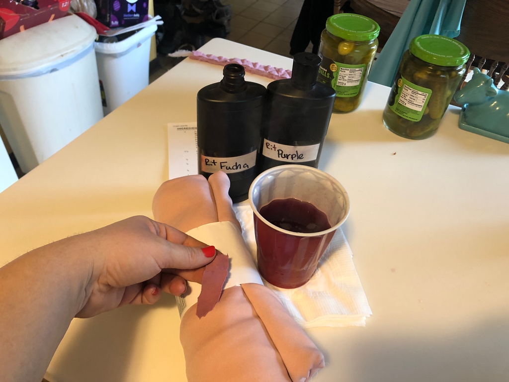 TotNorFun's tweet photo. Plush Vagina Step 5- Dye the fabric. I found good stuff, but 9 shades of flesh, purple, and pink is a tall order. Some custom dye work will help all the parts stand out. 

#SexPositive #TotallyNormalFun #SexEducation  #PlushyPussy #MarvelousSentualityCoaching https://t.co/PtL3fbBRAI