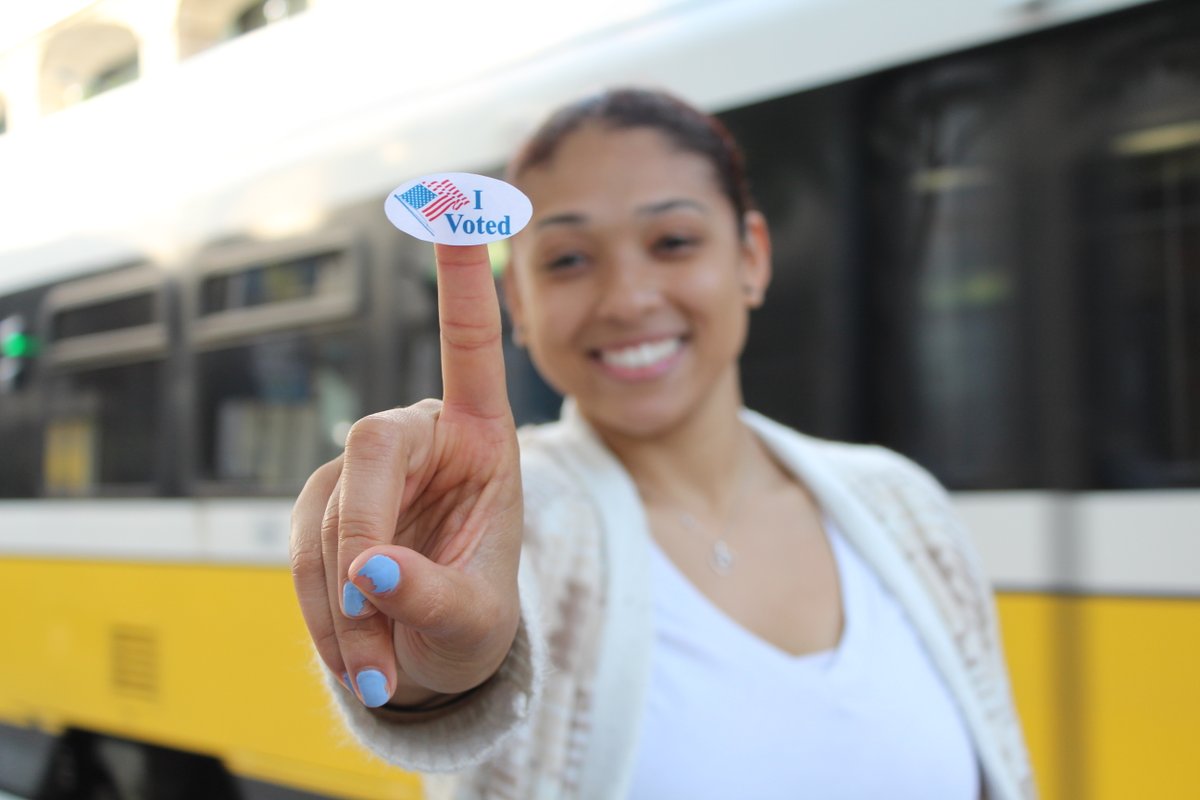 dartmedia's tweet photo. Ride DART free tomorrow for the general elections. Voters can ride at no charge on all DART buses, trains and GoLink and Paratransit service, the Dallas Streetcar and the TRE, between EBJ Union Station and CentrePort/DFW Airport Station.

🔗: https://t.co/fur1F9YMuu
#DART2Vote https://t.co/Hip2T63G6V