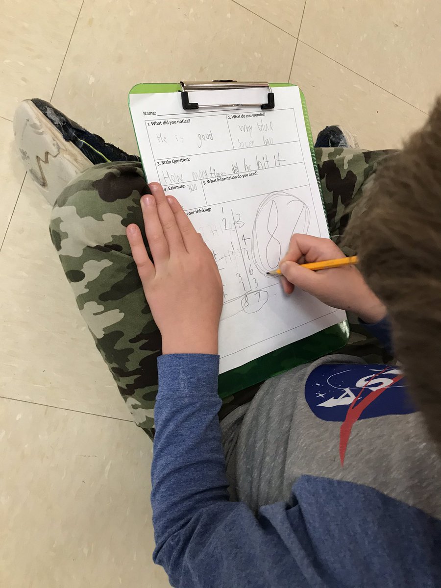 ATS_Davies's tweet image. We can do hard things in second grade! We did a 3 Act Math today where we had to determine how many times the man could juggle. Check out this problem solving! 🤓