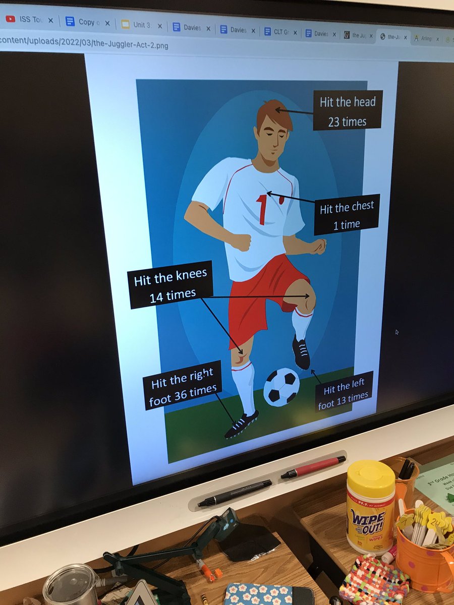 ATS_Davies's tweet image. We can do hard things in second grade! We did a 3 Act Math today where we had to determine how many times the man could juggle. Check out this problem solving! 🤓