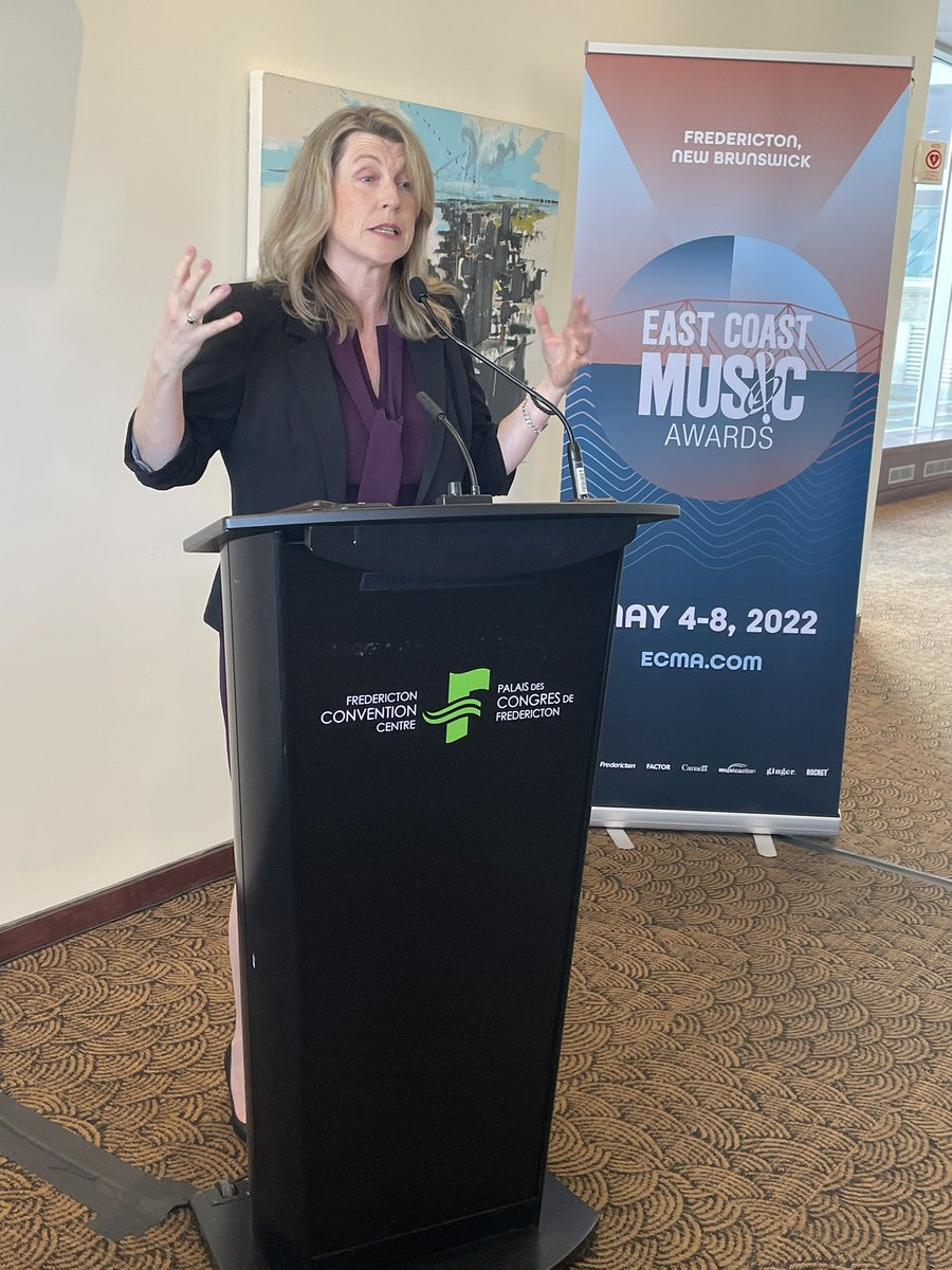 It was so special to talk about our wonderful City and local businesses at the Mayor ECMA Reception tonight at the <a href="/FredConvCentre/">FrederictonConvCent</a>. A big thank you to our partners and sponsors who put on the #ECMAs2022 in #Fredericton. This wouldn’t be possible without you.🎵 @eastcoastmusic