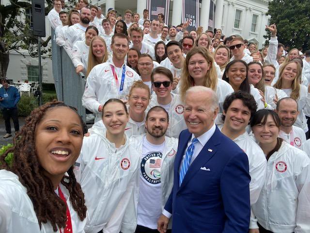 arianaramsey_'s tweet photo. I just wanted to thank TEAM USA for such an amazing week! We attended the Olympic Gala and then proceeded to meet president Biden as well as tour the White House. What a surreal event! I am so happy to be a part of Team USA, continuing to inspire those around me❤️🇺🇸 #TeamUSAweek https://t.co/59NRZc7Kjd