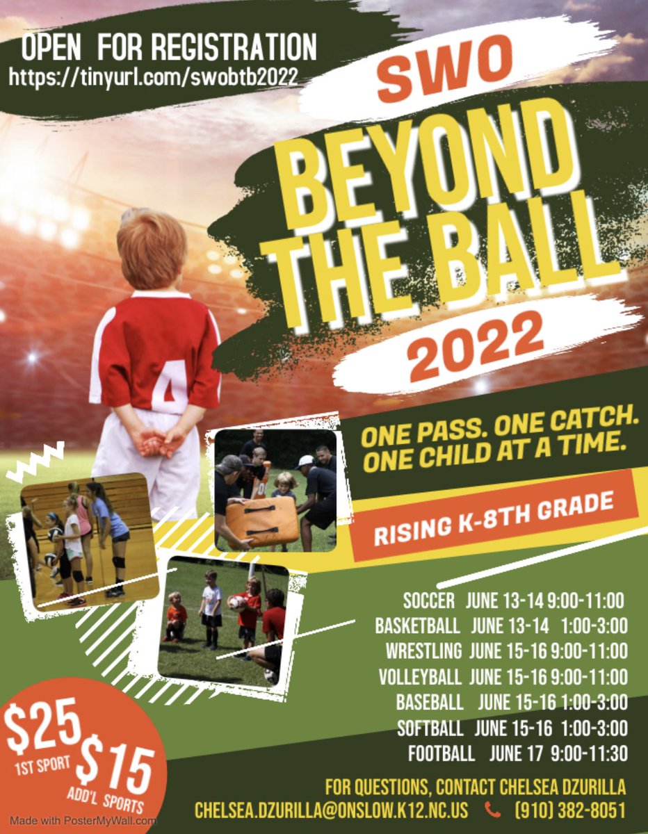 ChelseaDzurilla's tweet photo. SWO Beyond the Ball Camp 2022
Everyone is welcome! Register now to guarantee your spot! @SWO_Stallions1 @SWOnslow https://t.co/RdRTe59SMC