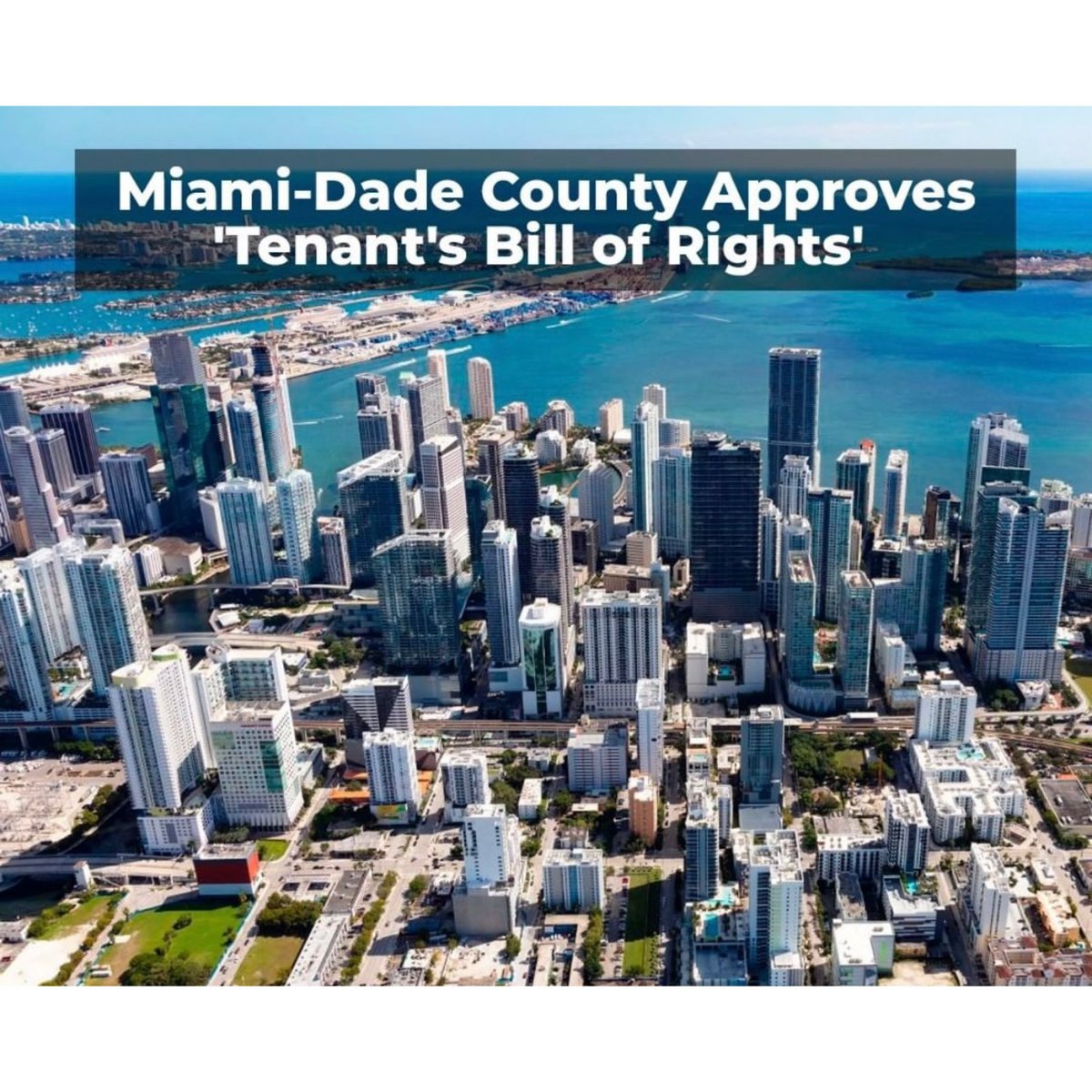 Tenants Bill Of Rights:⁣
⁣Applies to only Miami Dade County with Broward County to follow.⁣
Applies to only residential and not commercial or short term⁣
⁣Effective and finalized 5/13/2022 if accepted and final version to be listed once enacted.⁣
⁣