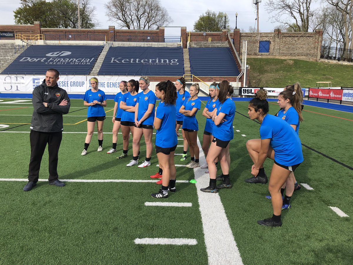 Here at the final <a href="/FlintCityAFC/">FlintCityAFC</a> practice before the team’s first game tomorrow night. A preview of the area’s newest women’s soccer team tonight on <a href="/WNEMTV5news/">WNEM TV5 News</a>