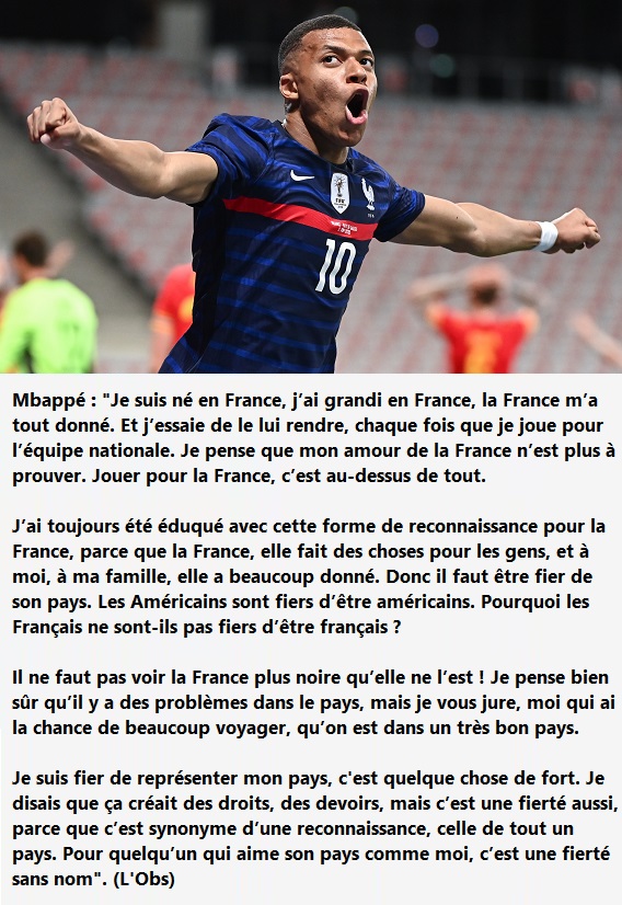 LMDFoot_'s tweet photo. Le beau message de Kylian Mbappé sur sa fierté d'être français 👌🇫🇷 https://t.co/Q7ap45QSGZ