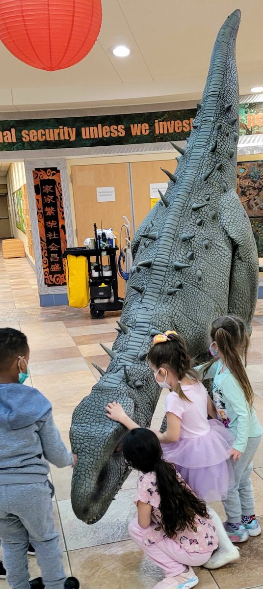 We went back in time yesterday and welcomed two dinosaurs for dino therapy! You can see them this weekend by visiting Dino &amp; Dragon Stroll at the St. Paul RiverCentre. (bit.ly/3Fp5fCL ) and don't forget to bring food items (STOMP OUT HUNGER) that go to our food markets!