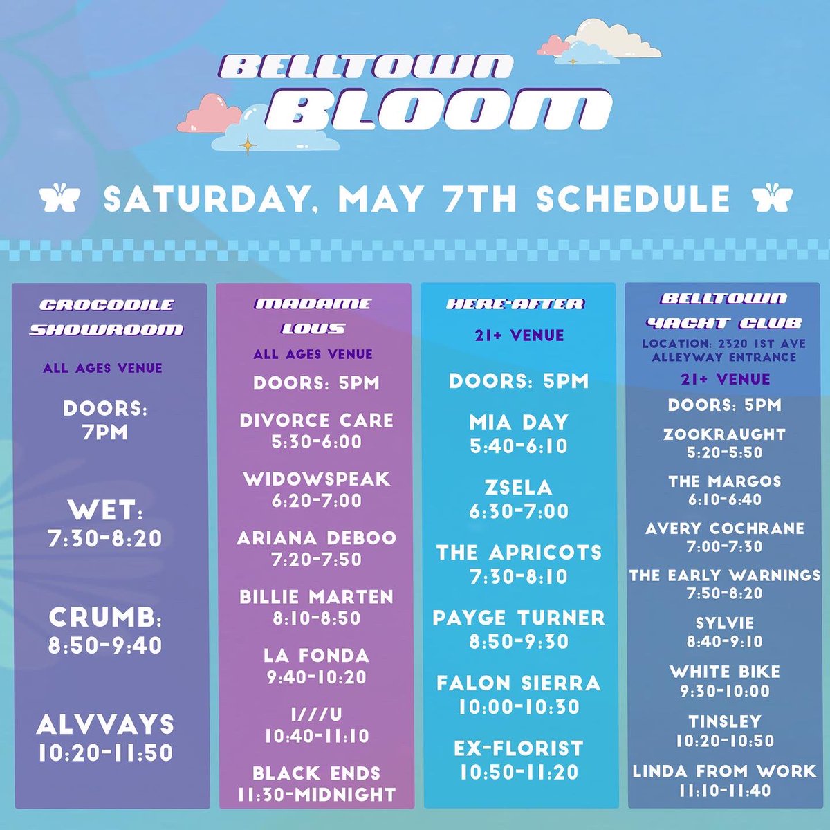 Belltownbloom's tweet photo. We ready to bloom baby!!!! Doors at 6PM FRIDAY &amp; 5PM SATURDAY 💕☁️🌸 https://t.co/e9ot4itrnO