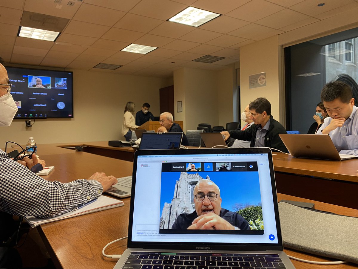 JanKarlBurkhar1's tweet photo. Productive PPG meeting #CCM #cavernoma #research in #Chicago with #IssamAwad #MarkKahn #DougMarchuk #MarkGinsberg #HelenKim #KellyFlemming…discussing results and new avenues for #cavernoma therapy @PennNSG @AngiomaAlliance Outstanding presentation from my postdoc Lun Li https://t.co/5PK8ROk3xD