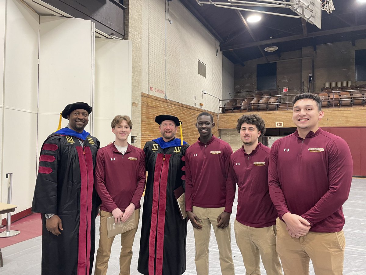 cuc_menhoops's tweet photo. Congratulations to Toronto Raptors Head Coach Nick Nurse and Assistant Coach Adrian Griffin on earning their Doctorate degrees from CUC tonight! 

Thanks for taking the time to grab a photo with some of our guys! #TOGETHER https://t.co/QcZ5J4zmxK