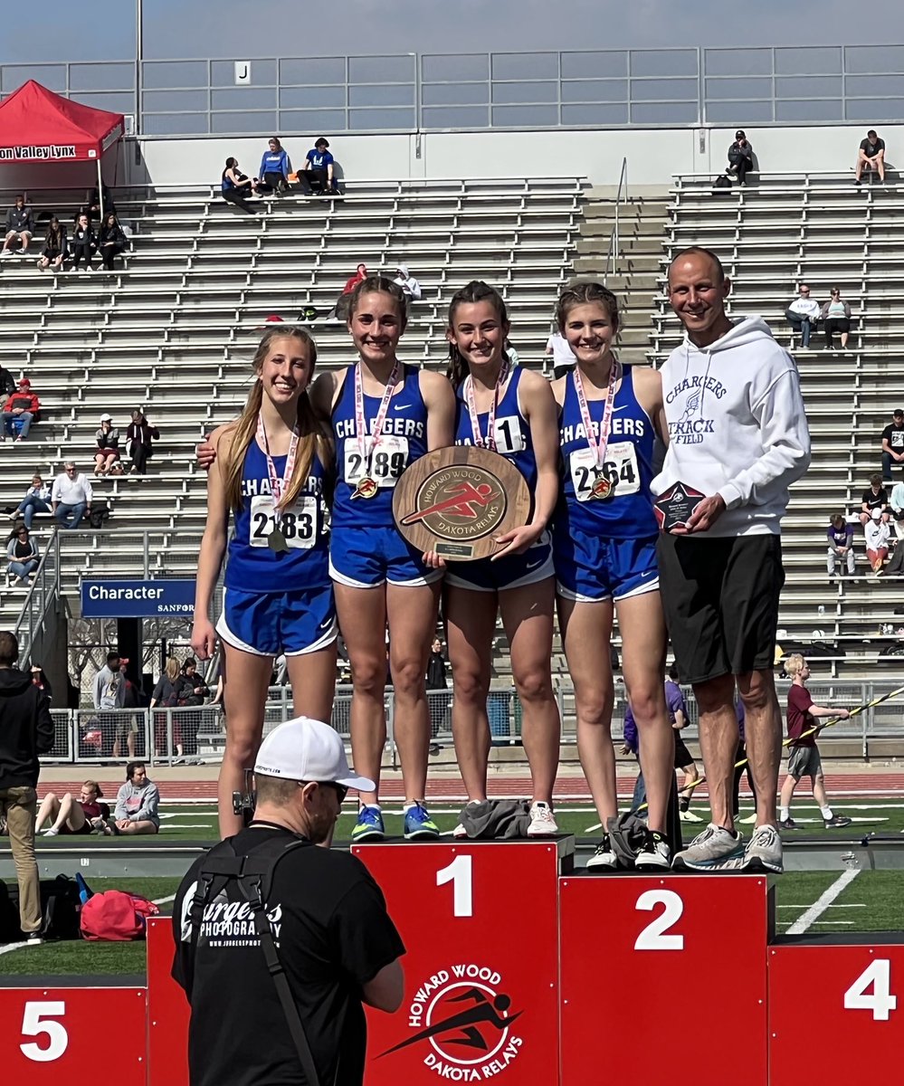 sfc_xc's tweet image. ⏰RECORD SETTING 4x800🏆
Sichmeller, Vyn, Maddox, Braun break their own school record AND Howard Wood record with a 9:30.07