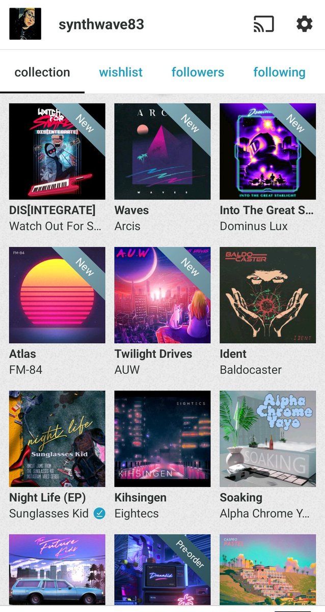 A few of my @Bandcamp Friday purchases. The keytar legend @watchoutforhsss New Album🎹 The very talented @arcis Waves album. Also check out @DominusLuxMusic New album, Very cool⚡️ @AUWmusic dropped a New album too called Twilight Drives. #supportmusicians 
#synthfam #synthwave