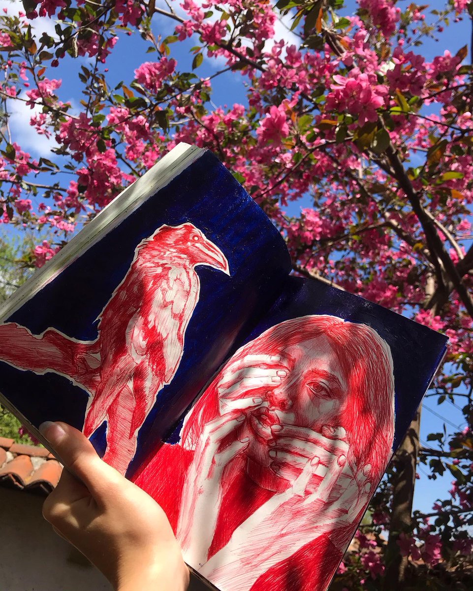 Some pages in my sketchbook! I participated in a really cool challenge the last month - everyday you have to sketch/draw/paint in your sketchbook and fill it up! You can check other pages from this challenge in my instagram account -> link in bio!