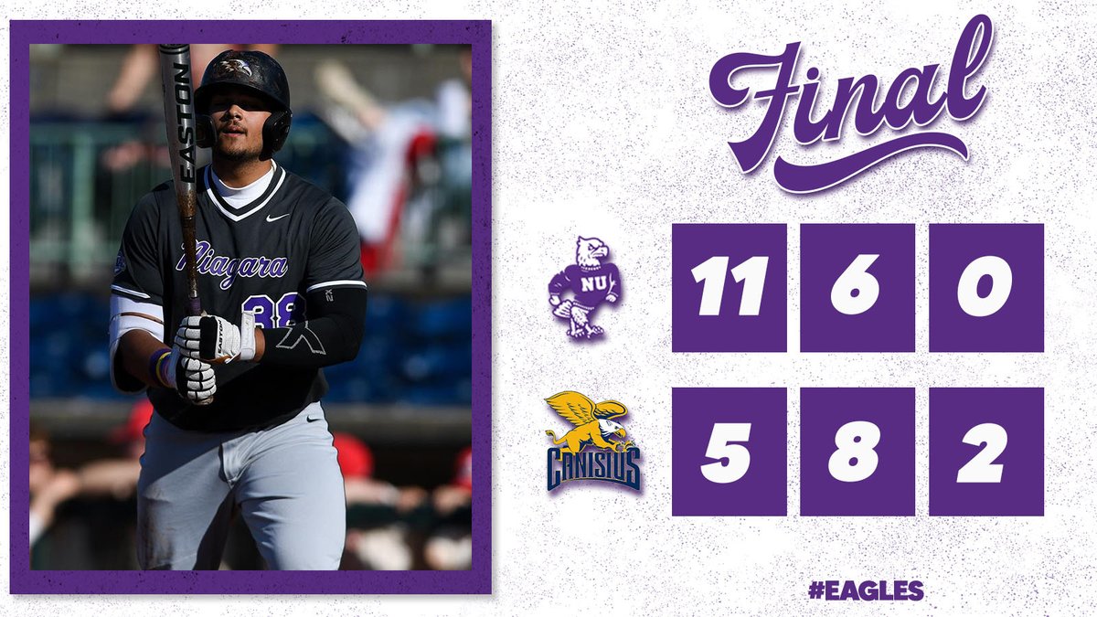 FINAL | The Purple Eagles come from behind (that grand slam tho 👀) to defeat the Griffs, 11-5, in the opening game of our three-game series!!

#GriffsArentReal | #EAGLES