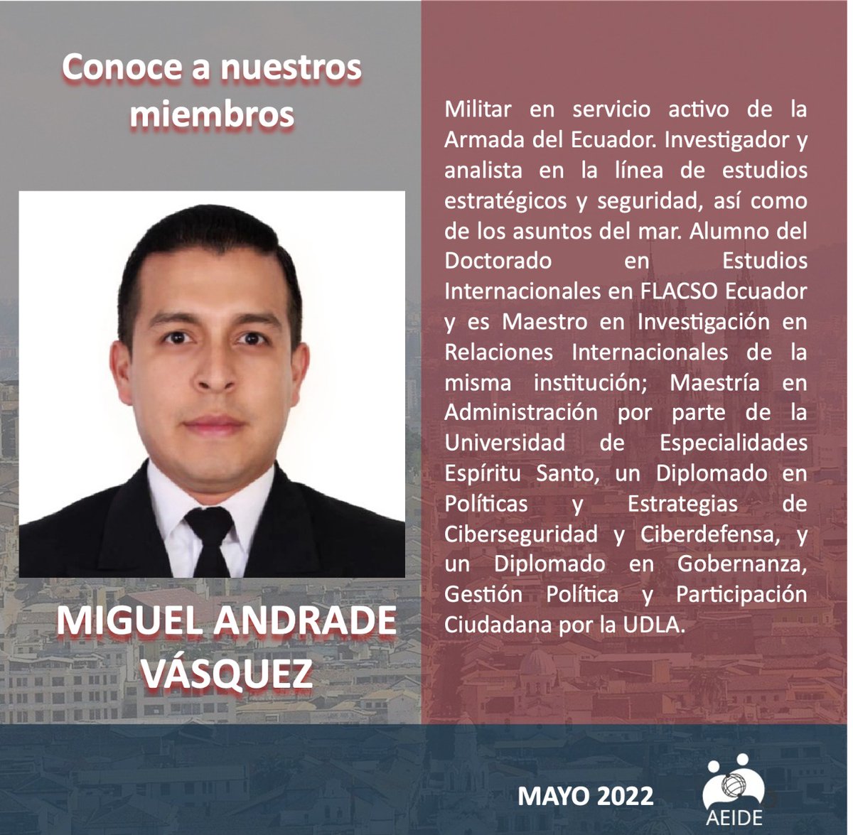 AEIDE_Ecuador's tweet photo. Conoce a nuestros miembros @migandradev https://t.co/4SxAYqsPuF