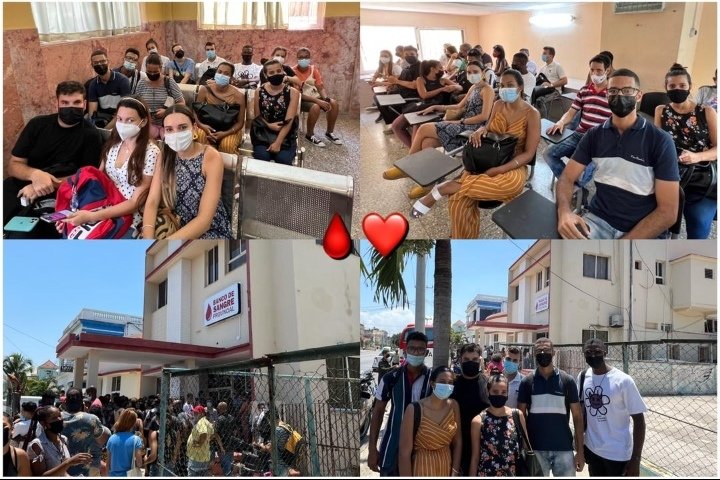 ISRICuba's tweet photo. Los estudiantes del @ISRICuba vuelven con su carga humanista!!!

Esta vez donando sangre para ayudar ante la tragedia en el #SaratogaHotel.

#OrgulloISRI
#FuerzaCuba
#FuerzaHabana https://t.co/KrC40orea5