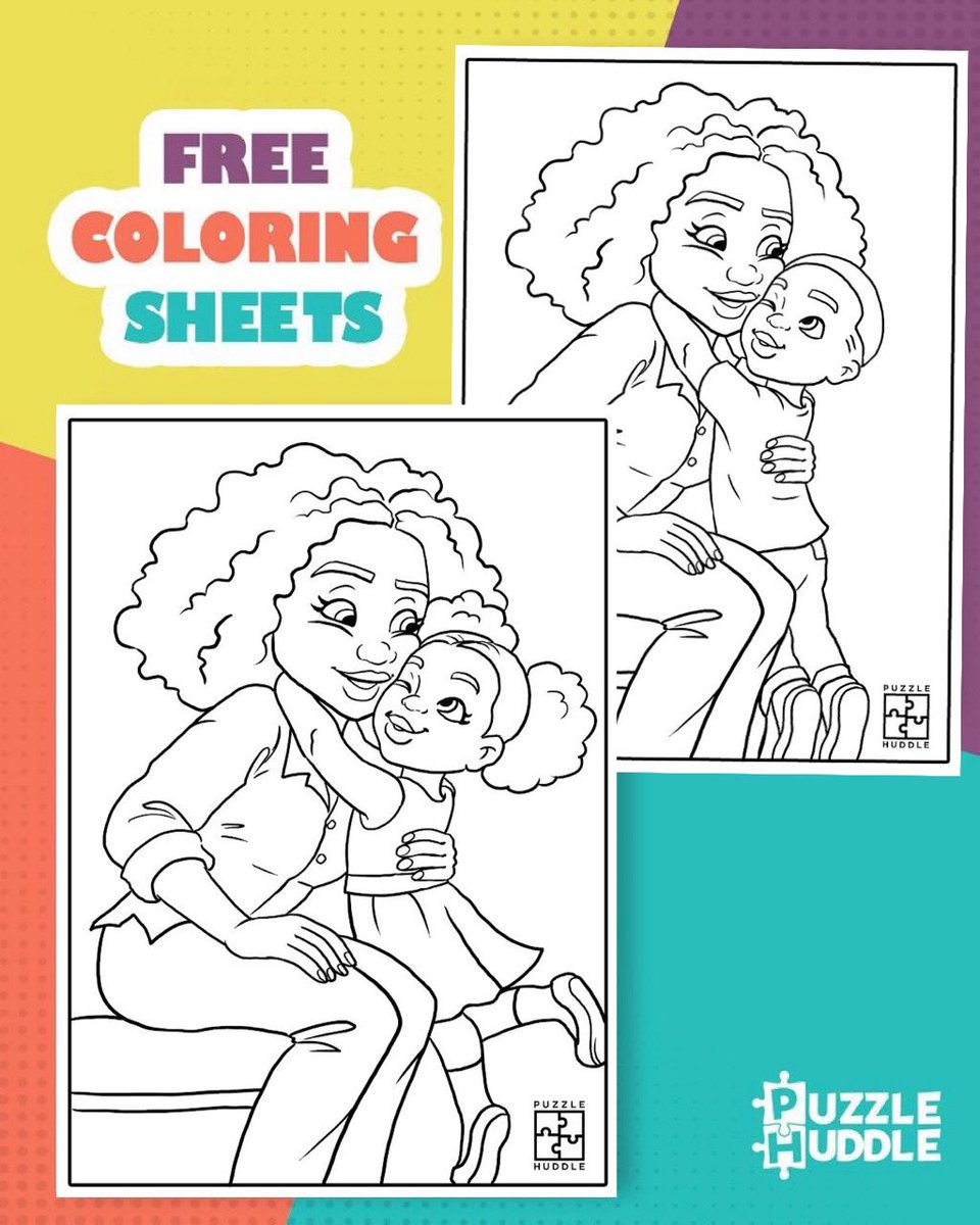 PuzzleHuddle's tweet photo. #MothersDay themed coloring sheets now available for #free download on our website! Print, color, and share! https://t.co/0ggOOToPyf https://t.co/bdpSqx0YKq