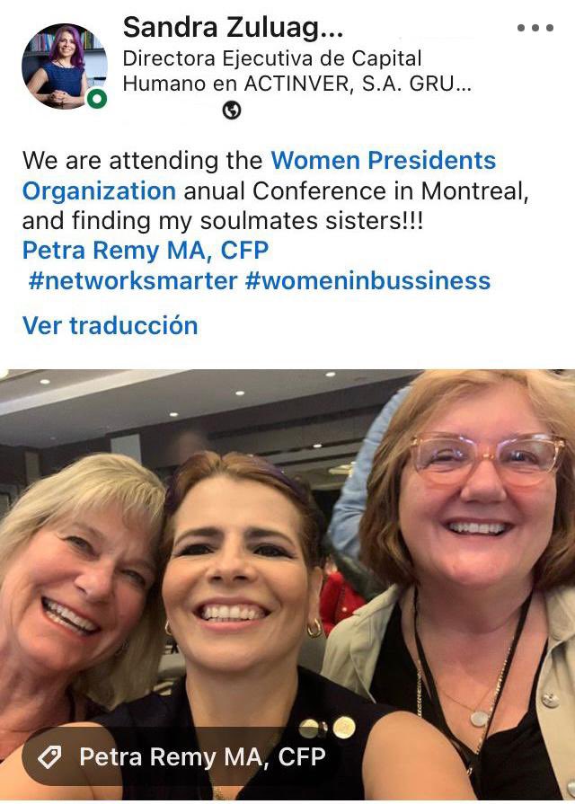 8mactinver's tweet photo. Cuando @Actinver les diga que no hay presupuesto para aumentos, bonos, prestaciones, recuerden que si hay presupuesto para que @szuluagar vaya a una convención en Canadá con sus “soulmate sisters” https://t.co/XiPb3lIOhM