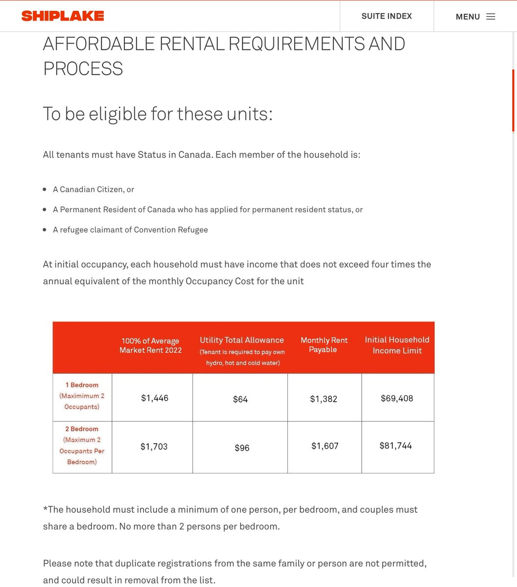 “Fifty affordable units will be available, w/ 25 through a general public random draw. If you meet the criteria, we welcome you to register for the general public units using the form when the application period is live, until June 17th, 2022 at 5pm EST.”

shiplake.com/tippett-park-a…