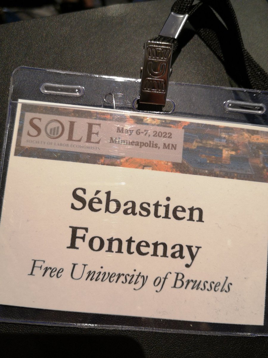 FontenaySbasti1's tweet photo. First time for me crossing the Atlantic Ocean ๐ to present at #SOLE2022 Many thanks to @AndreasKostol @NicolasZiebarth and the rest of the audience๐๐ผ for great feedbacks on our RCT evaluating job coaching for disability insurance recipients (with @tojilan) https://t.co/zdusIox4Yd