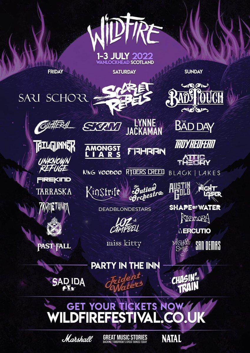Not all festivals are the same. An impressive, varied and interesting line up. High five to old friends <a href="/WildFireFestUK/">WILDFIRE</a> <a href="/DaveLeeRitchie/">DaⓋe Lee Ritchie</a> for giving new bands a chance without it being a popularity competition #respect 
Get your tix before it’s a sell out! ❤️🏴󠁧󠁢󠁳󠁣󠁴󠁿