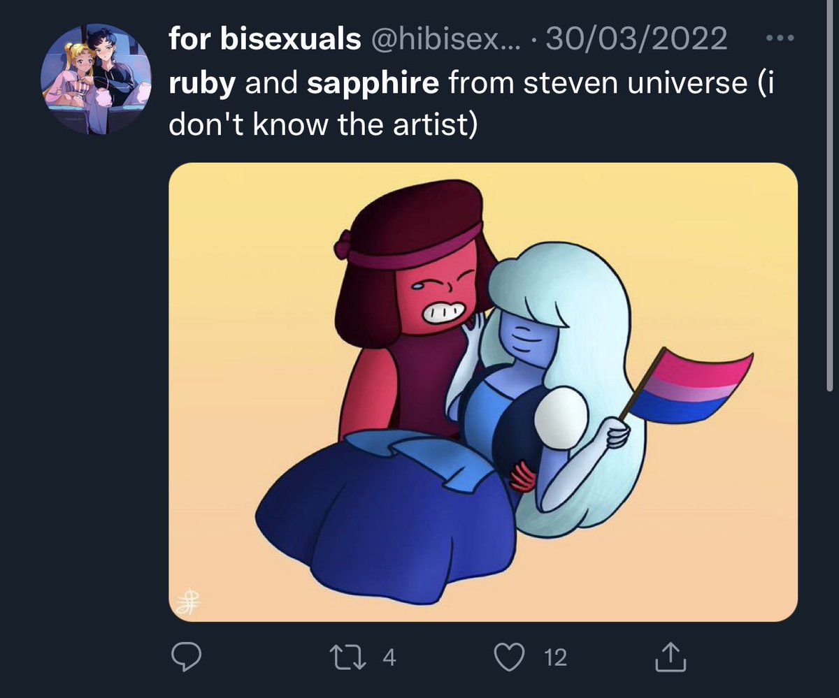 shuguriya's tweet photo. heyyy so uh i’m p sure the @//hibisexuals acc is lesbophobic id recommend unfollowing (everyone aside from bubblegum is a canon lesbian here and bubblegum is coded to be a lesbian) https://t.co/jfllT0BILw