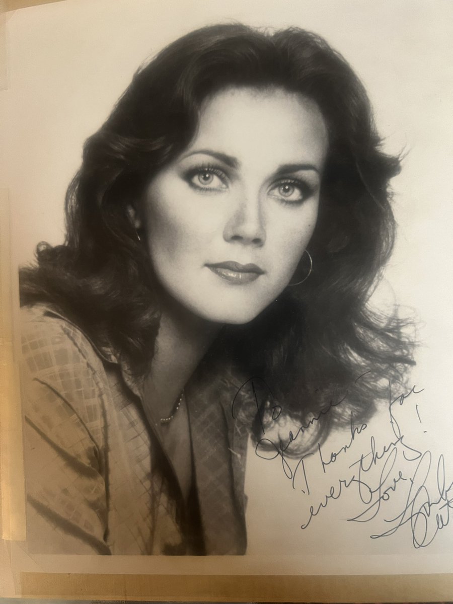 CircleB55's tweet photo. @RealLyndaCarter @DCWonderWoman I sold Linda a saddle years ago at Burbank saddlery and she gifted me this 8 x 10 glossy signed to me ❤️ https://t.co/gSsI4bTzti
