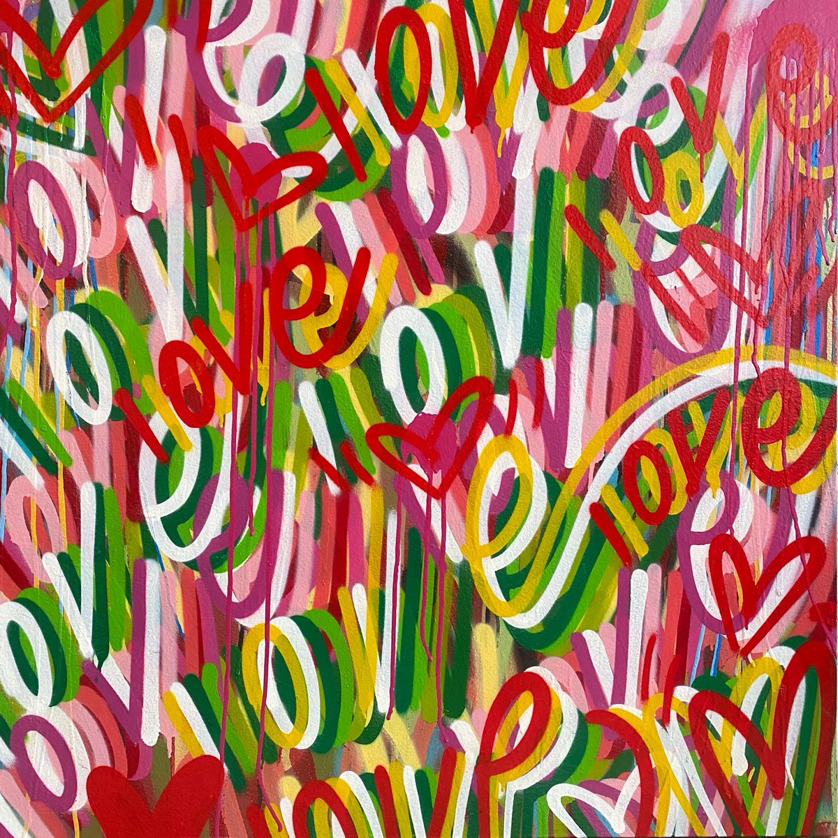 RiggsArt's tweet photo. Excited to share this item from my #etsy shop: LOVE 36 x 36 inches Love original free shipping street art contemporary art modern canvas colorful painting by Chris Riggs free shipping https://t.co/lU2934NsoC https://t.co/JwrLA6yDqF